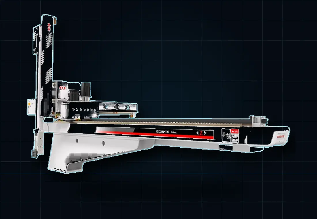 Servo-driven injection moulding manipulator suitable for insert loading