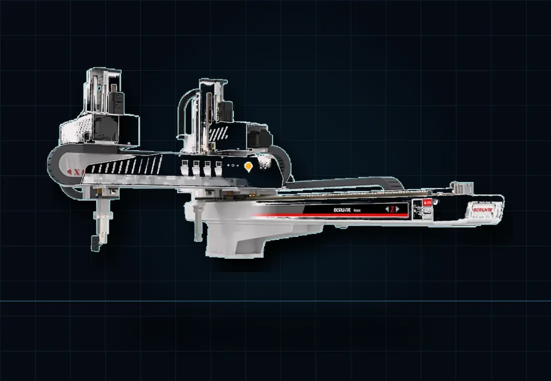 Cartesian servo robot for moulded-part take-out on an injection-moulding machine